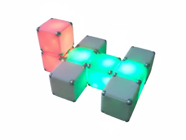 Numbuko educational toy with magnetic, colour-changing number blocks