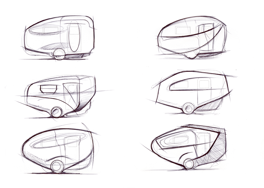 Product concept sketches
